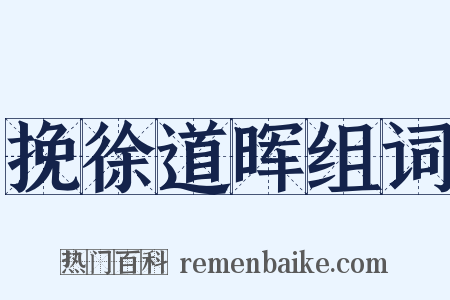 挽徐道晖组词是什么意思的图片